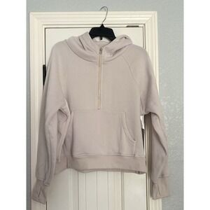 RBX Beige Quarter Zip Hoodie Pullover Women's Large NWT